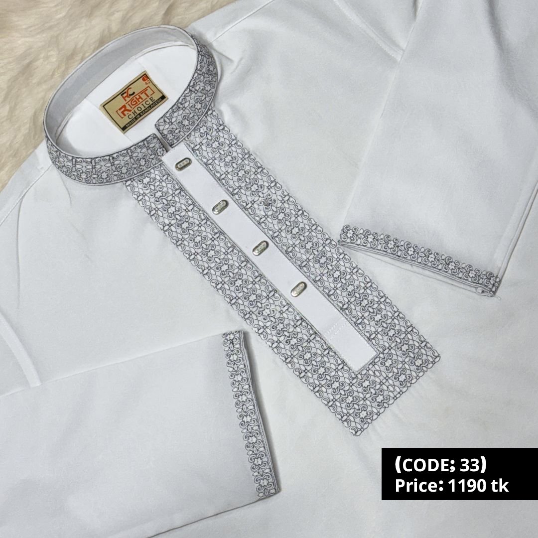 আরামদায়ক ১০০% চায়না স্টিচ এর স্মার্ট পাঞ্জাবি (33)